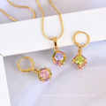 60862-Xuping Simple Design Jewelry Set Fake 18k Gold Jewelry